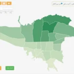 نقشه تعاملی تغییرات قیمت مسکن در تهران